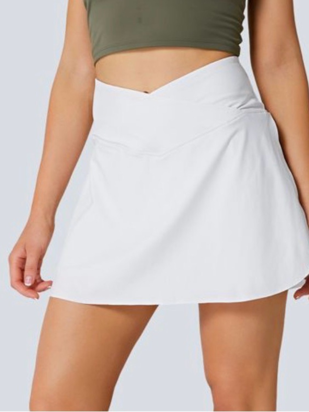 Halara White V-Waist Active Skort - Women